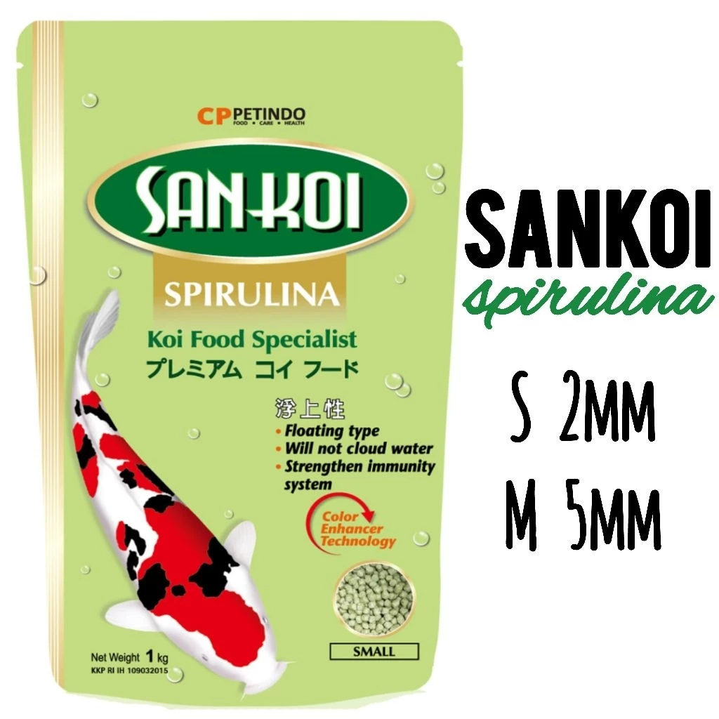 SANKOI SPIRULINA / SANKOI GROWTH / 1kg / pakan koi