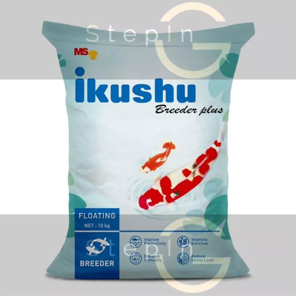 IKUSHU for Fish Breeder, Pakan Ikan Koi Apung, Pelet Ikan Koi Floating Food 10Kg