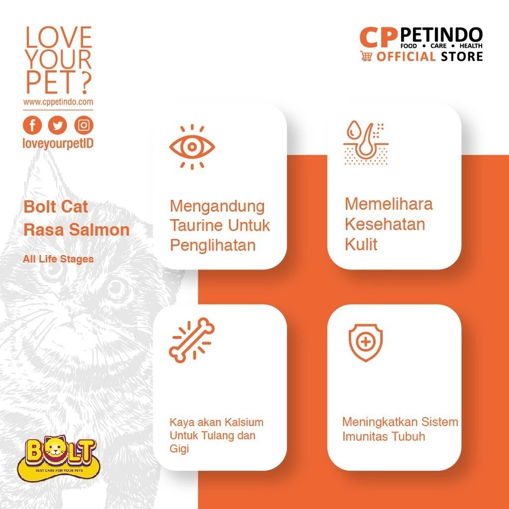 CPPETINDO Bolt Salmon Cat Food 20kg