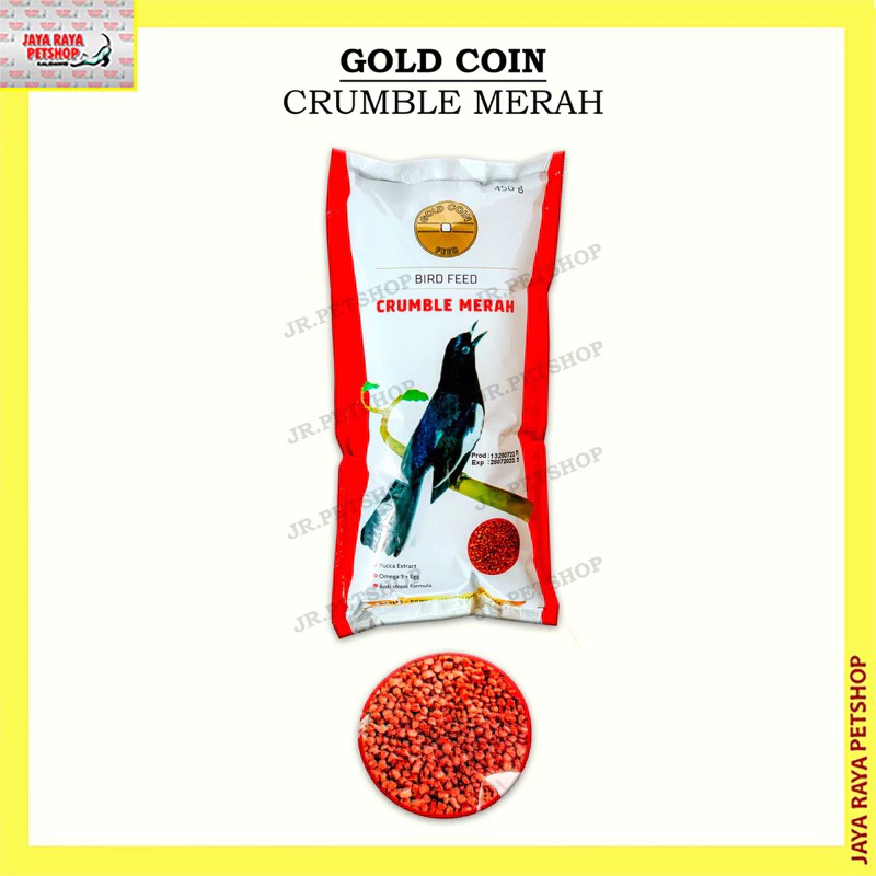 GOLD COIN 450 Gram Pelet Kuning,Seaweed, Crumble Merah
