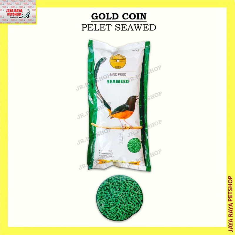 GOLD COIN 450 Gram Pelet Kuning,Seaweed, Crumble Merah