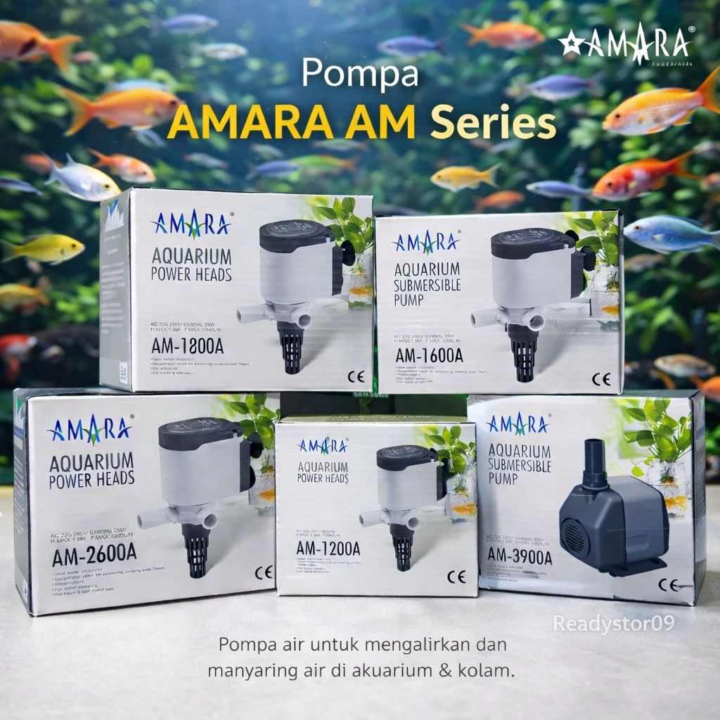 AMARA AM SERIES AM 1200 1600 1800 2600 3900A POWER HEAD POMPA CELUP AQUARIUM
