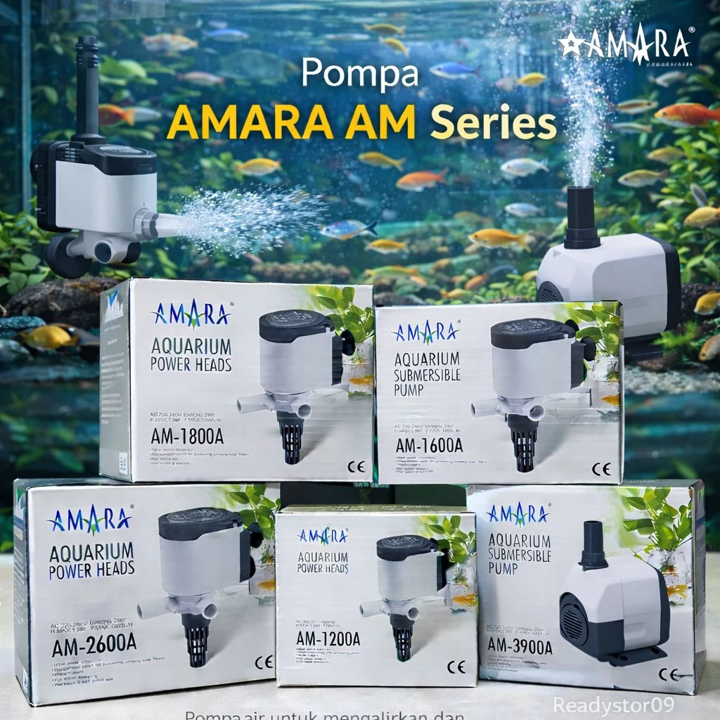 AMARA AM SERIES AM 1200 1600 1800 2600 3900A POWER HEAD POMPA CELUP AQUARIUM