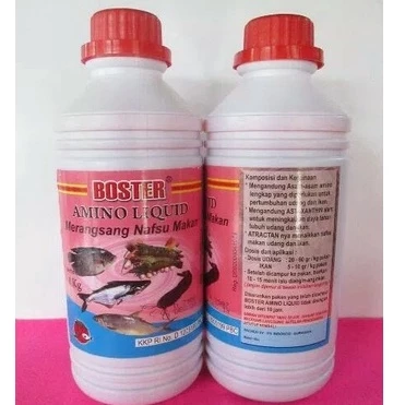Boster Vitamin AMINO LIQUID 1L 1Liter 1 Liter Booster Penambah Nafsu Makan Ikan Bandeng Lele Nila Patin Udang